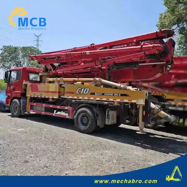 No. 240807P544, 2021 Sany 39m concrete pump truck