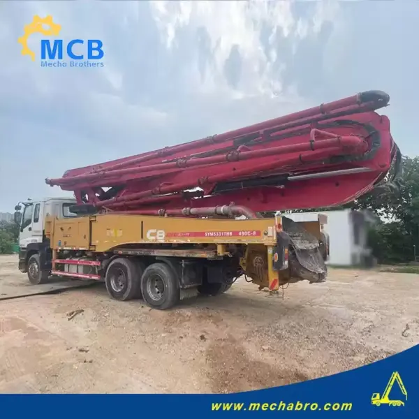 No. 240904P567, 2018 Sany 49m concrete pump truck