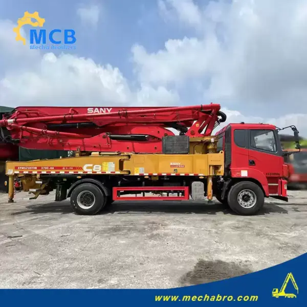 No. 241009P590, 2021 Sany 37m concrete pump truck