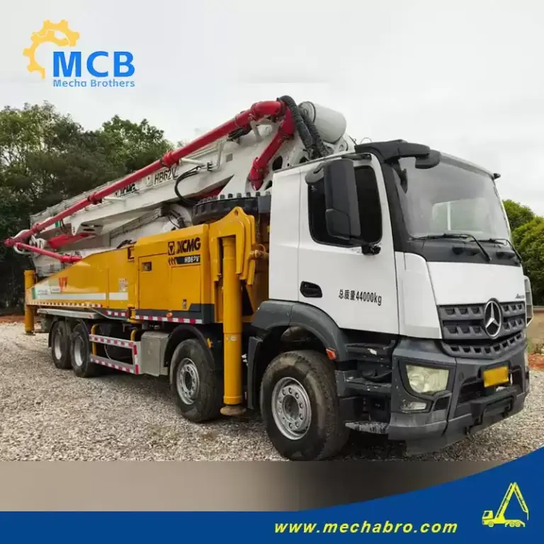 Used concrete pump truck maintenance records checklist for Mechabro XCMG 62m product reference 250328P699