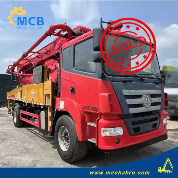 No. 241009P590, 2021 Sany 37m concrete pump truck
