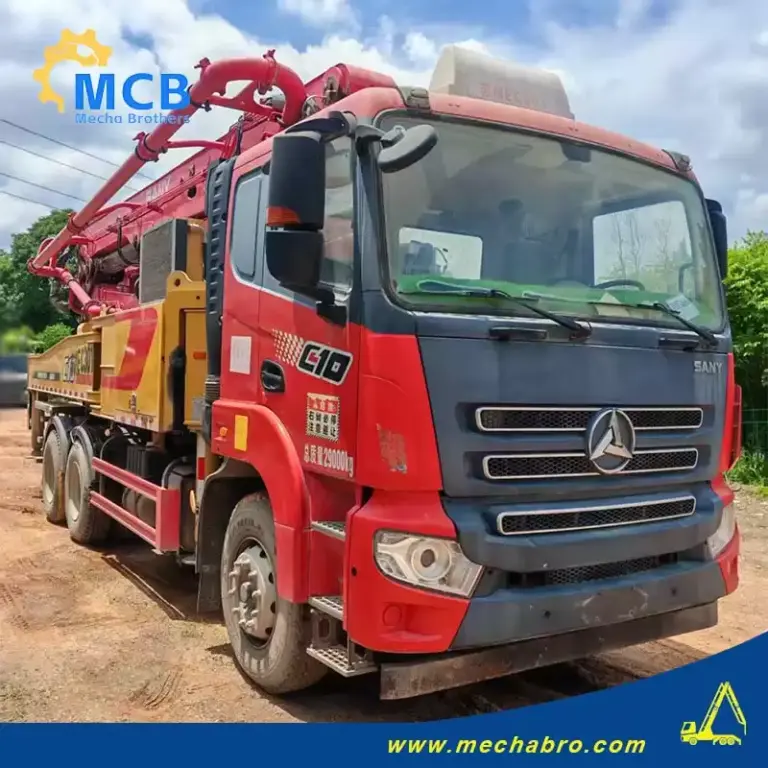 2020 SANY concrete pump truck 43m product record 250610P728 at Mechabro